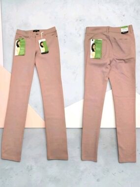 NWT Booty Lift Pushup Ponte Pants Skinny Stretch Knit Pink Ambiance size Small